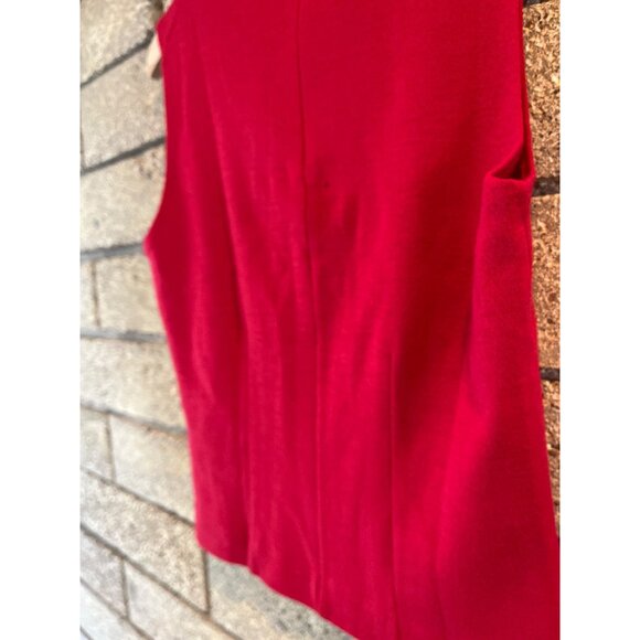 J. Crew Red Sleeveless Wool Top Size 10 - Picture 7 of 8